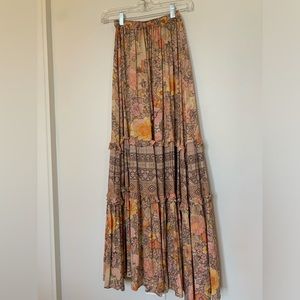 Spell & the Gypsy Collective Amethyst Maxi Skirt in Blush Peach